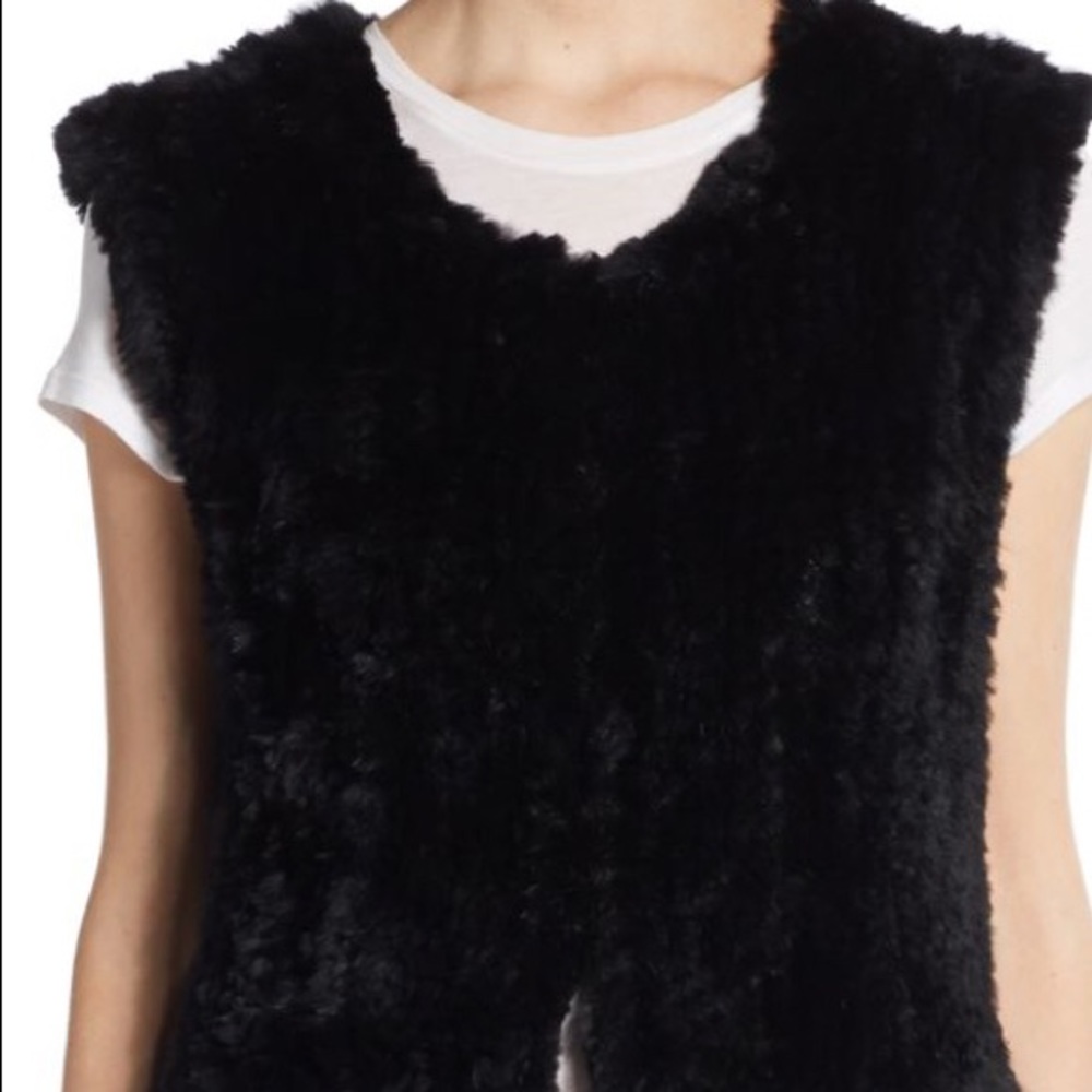 Saks Fifth Ave Rabbit Fur Vest